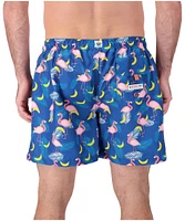 Sunset X Vine Men's Tobius Mid Rise Swim Trunks - Navy