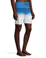 FarWest Men's Stripe Board Shorts