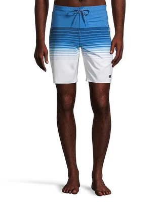 FarWest Men's Stripe Board Shorts