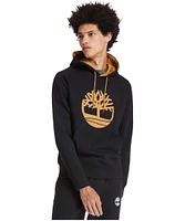 Timberland Men's TFO Print Tree Logo Kangaroo Pocket Hoodie Sweatshirt