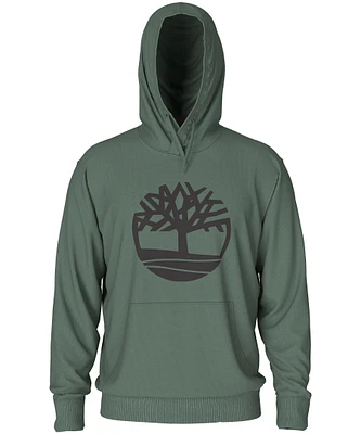 Timberland Men's Core Tree Logo Kangaroo Pocket Pullover Hoodie