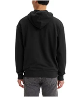 Men's Relaxed Fit Vertical Graphic Full Zip Fleece Hoodie