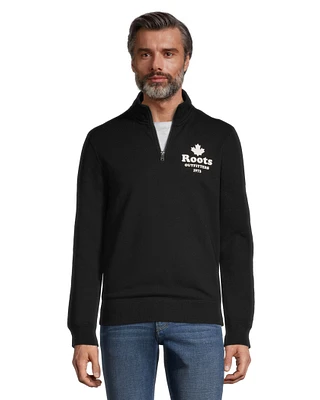 ROOTS Men's Outfitters Quarter Zip Mockneck Fleece Sweatshirt