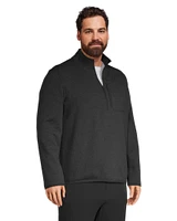 WindRiver Men's Half Zip Mock Neck Sweater-Knit Fleece Top