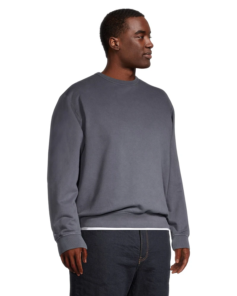 WindRiver Men's Original Fleece Cotton Crewneck Sweatshirt