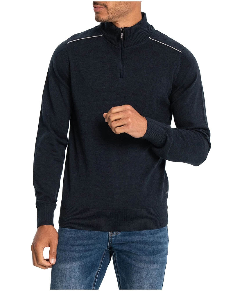 Lois Men's Miguel Quarter Zip Mock Neck Sweater