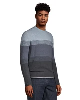 Denver Hayes Men's Lofty Ombre Stripe Crewneck Sweater