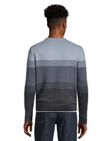 Denver Hayes Men's Lofty Ombre Stripe Crewneck Sweater