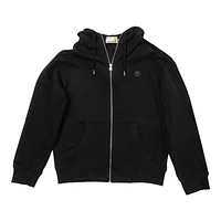 Timberland Men's Woven Badge Full Zip Fleece Hoodie