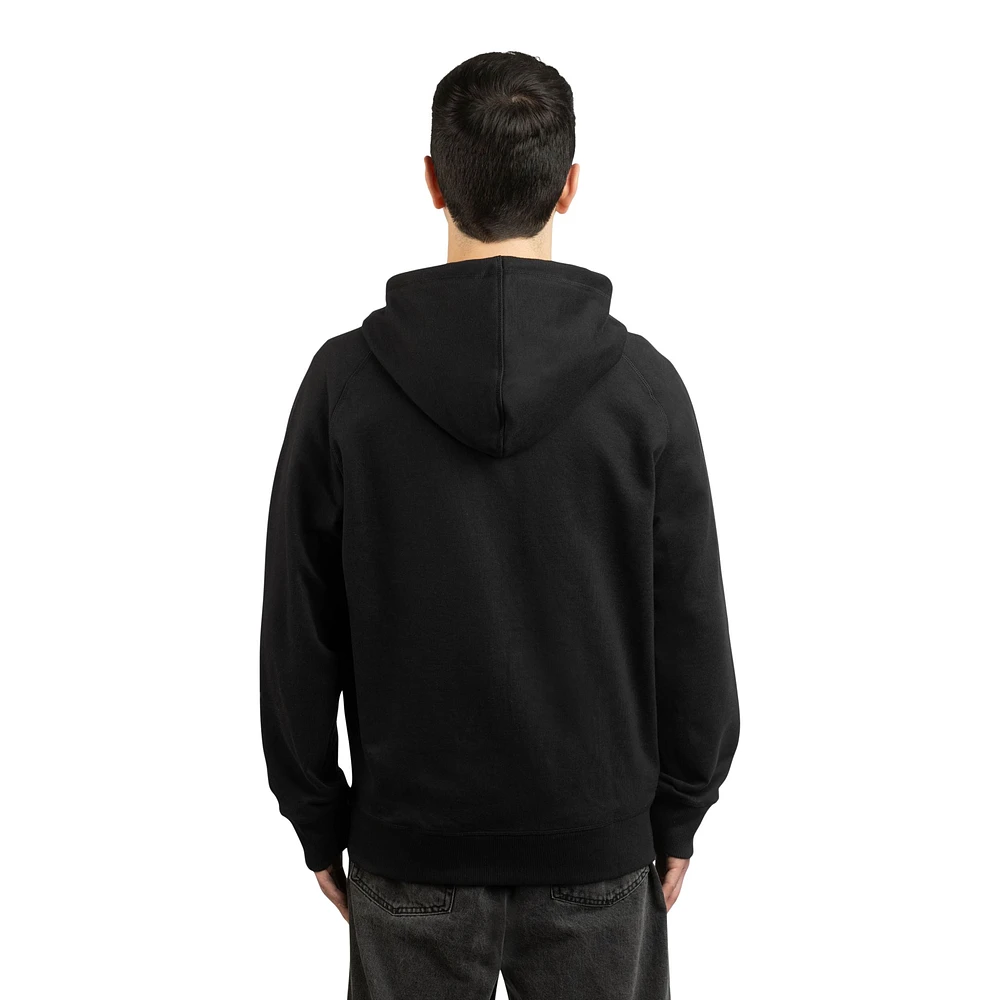 Timberland Men's Woven Badge Full Zip Fleece Hoodie