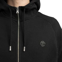 Timberland Men's Woven Badge Full Zip Fleece Hoodie