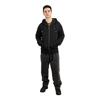 Timberland Men's Woven Badge Full Zip Fleece Hoodie