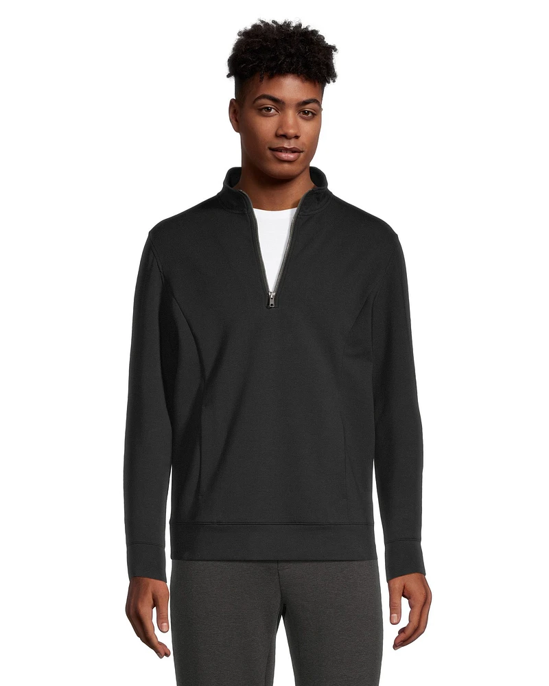 Denver Hayes Men's FreshTech® Fleece Half-Zip Mock Neck Sweatshirt