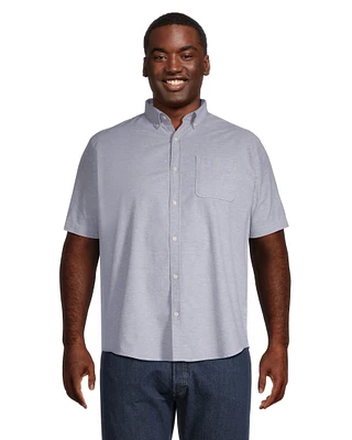 Denver Hayes Men's Classic Fit Short Sleeve Casual Oxford Shirt