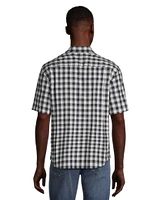 Denver Hayes Men's Short Sleeve Classic Fit Plaid Casual Sport Shirt