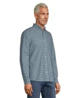 Denver Hayes Men's Stretch Oxford Modern Fit Long Sleeve Button Down Shirt