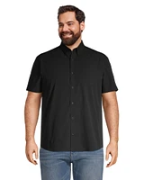 Denver Hayes Men's Poplin Casual Short Sleeve Modern Fit Shirt