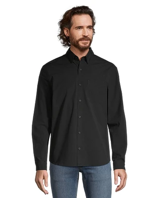 Denver Hayes Men's Poplin Casual Long Sleeve Modern Fit Shirt