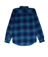 Silver Men's Button Down Flannel Shirt