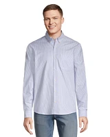 Denver Hayes Men's Stretch Oxford Casual Long Sleeve Button Down Shirt