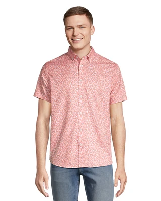 Report Men's 4 Way Stretch Leaf Print Shirt