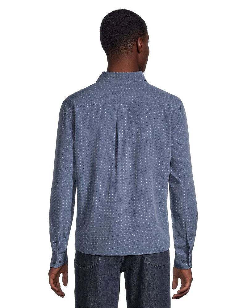 Denver Hayes Men's 4 Way Stretch Hybrid Long Sleeve Shirt