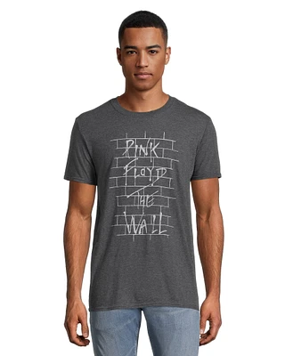 Logo T-Shirt Men's Pink Floyd The Wall Crewneck Graphic T Shirt