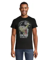 Logo T-Shirt Men's Bob Marley Crewneck Graphic T Shirt