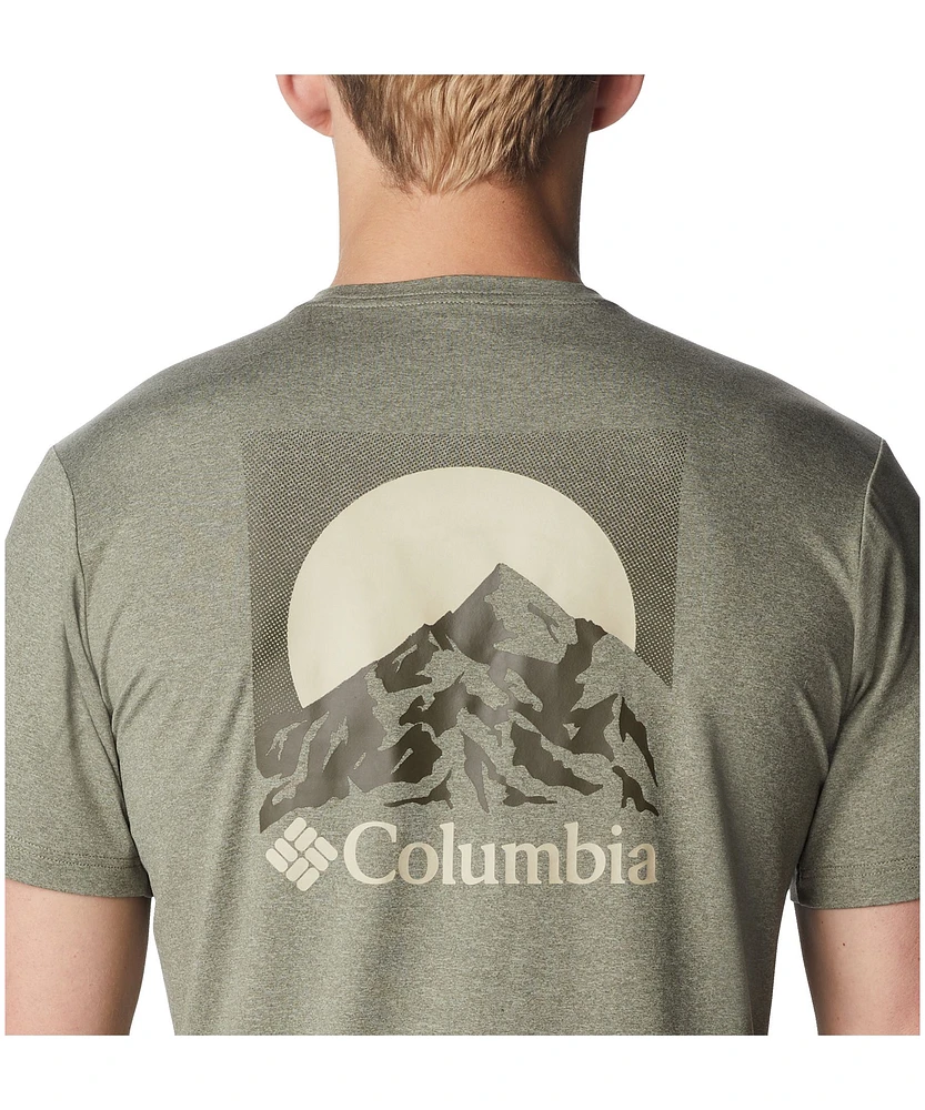 Columbia Men's Tech Trail Moonscape Omni-Shade Graphic CrewneckT Shirt