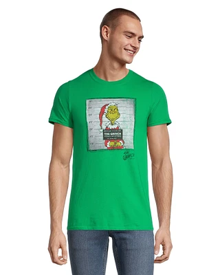 Logo T-Shirt Men's Holiday Grinch Graphic Crewneck T Shirt