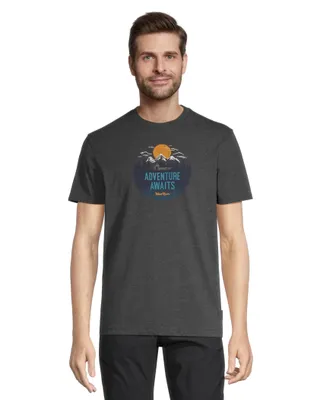 WindRiver Men's Adventure Awaits Graphic Short Sleeve Crew Neck T Shirt