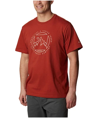 Columbia Men's Rockaway River Logo Graphic Comfort Stretch Crewneck T Shirt