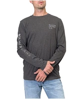 Silver Men's Long Sleeve Logo T Shirt