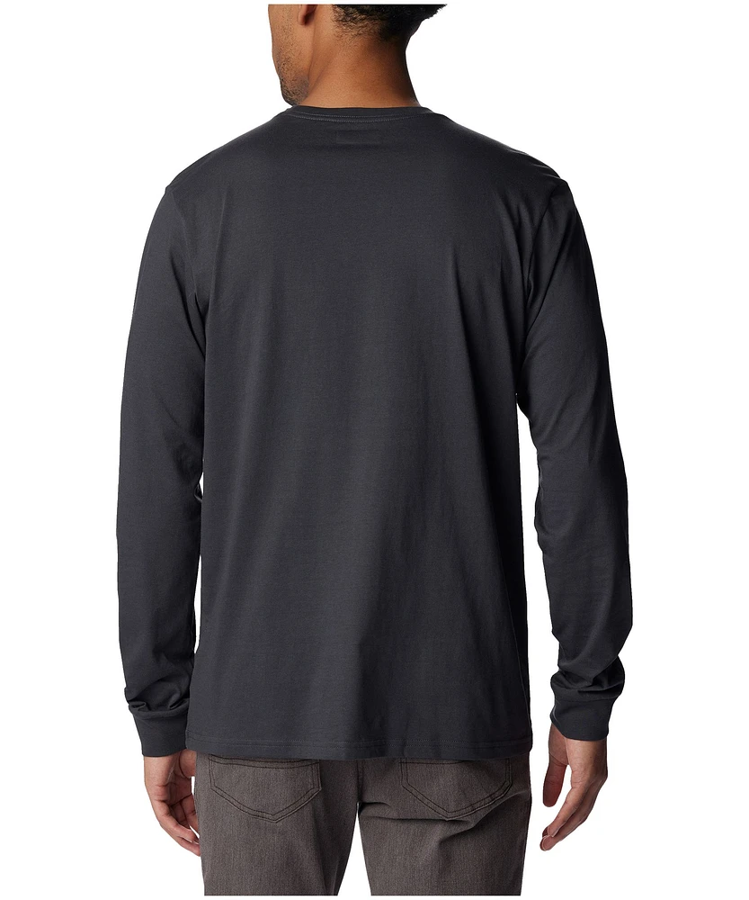 Columbia Men's Rockaway River Long Sleeve Crewneck Graphic T Shirt