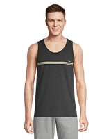 FarWest Men's Striped Basic Tank Top