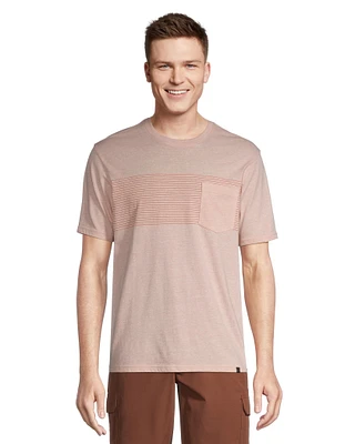 FarWest Men's Striped Crewneck T Shirt