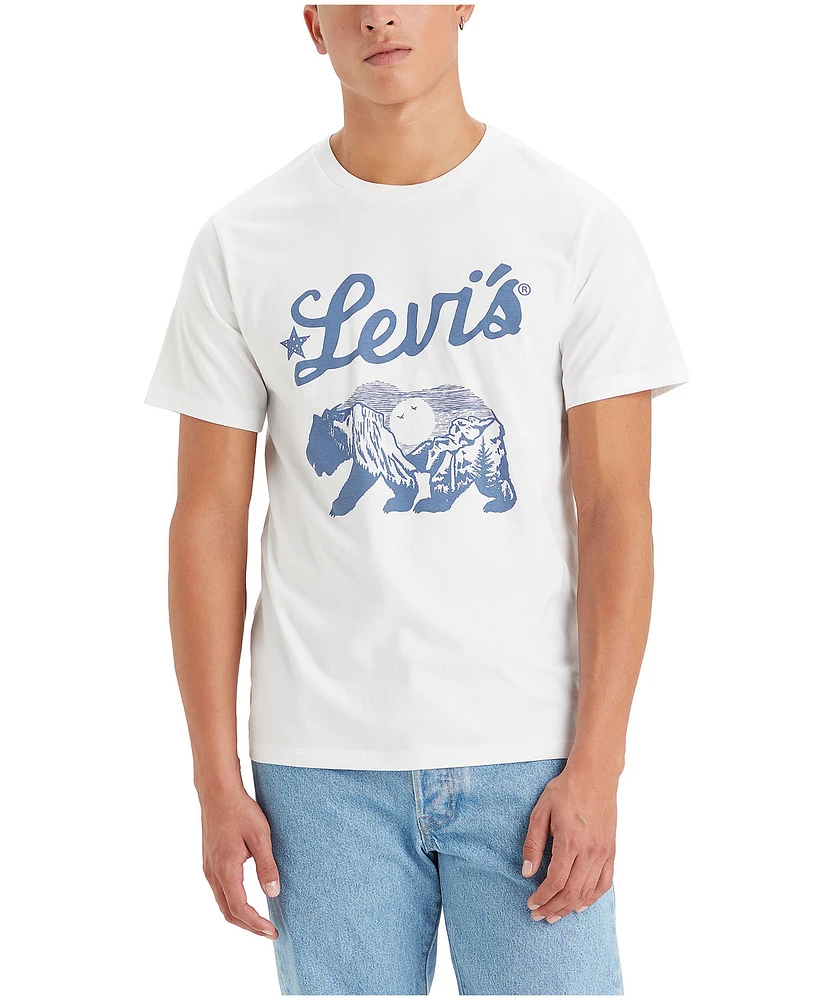 Levi's Men's Bear Scene Graphic Standard Fit Cotton T Shirt