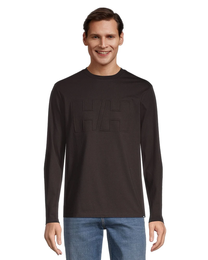 Helly Hansen Men's Bowen Logo Embossed Long Sleeve T Shirt