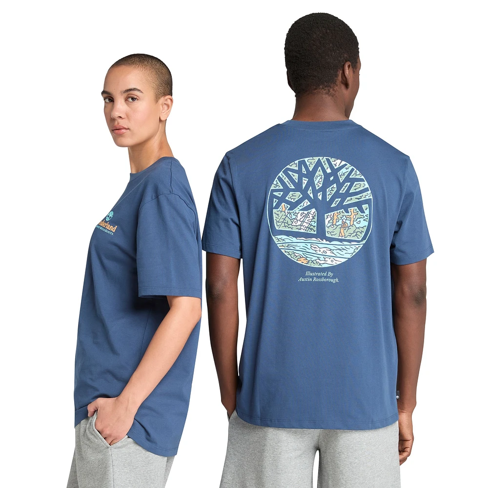 Timberland Men's Illustrated Tree Back Graphic T Shirt