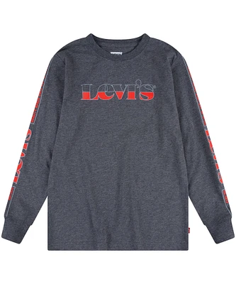 Levi's Boys' 7-16 Years Graphic Logo Long Sleeve T Shirt