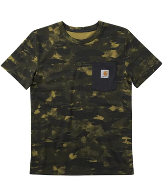 Carhartt Boys' 4-16 Years Camo Pocket Short Sleeve T shirt