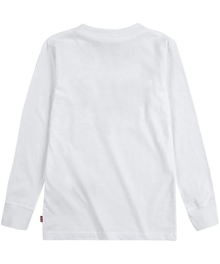 Levi's Boys' 7-16 Years Batwing Crewneck Long Sleeve T Shirt