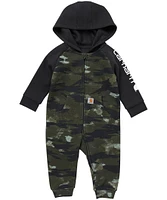 Baby Boys' Zip Front Camo Hooded Coveralls