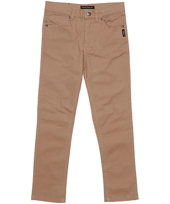 Silver Youth Boys' Straight Skinny Fit Twill Chino Pants - Khaki