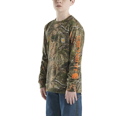 Carhartt Youth Boy's Long Sleeve Camo Graphic T Shirt