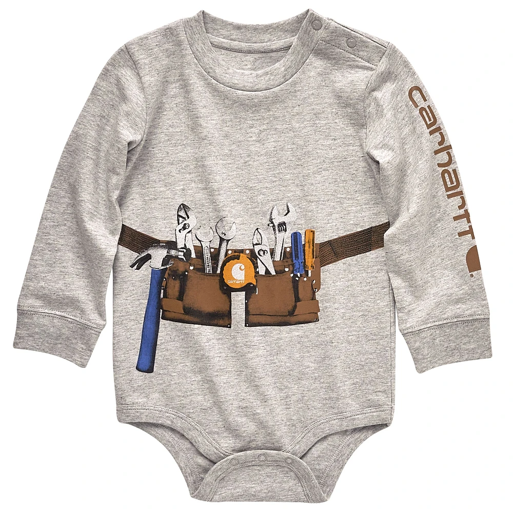 Carhartt Baby Boys' Long Sleeve Toolbelt Graphic Bodysuit