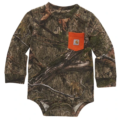 Carhartt Baby Boys' Long Sleeve Camo Pocket Graphic Bodysuit