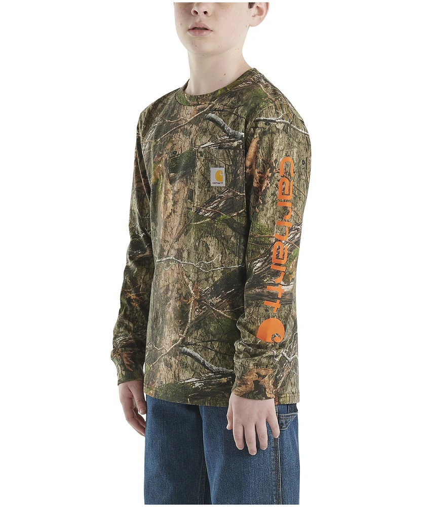 Carhartt Youth Boy's Long Sleeve Camo Graphic T Shirt