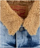 Levi's Kids' Unisex Sherpa Lined Denim Trucker Jean Jacket