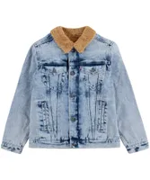 Levi's Kids' Unisex Sherpa Lined Denim Trucker Jean Jacket